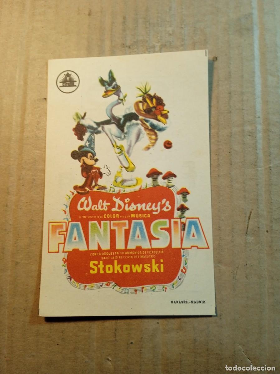  Flyers Publicitaires de films Anciens: FOLLETO DE MANO CON PUBLICIDAD FANTASIA