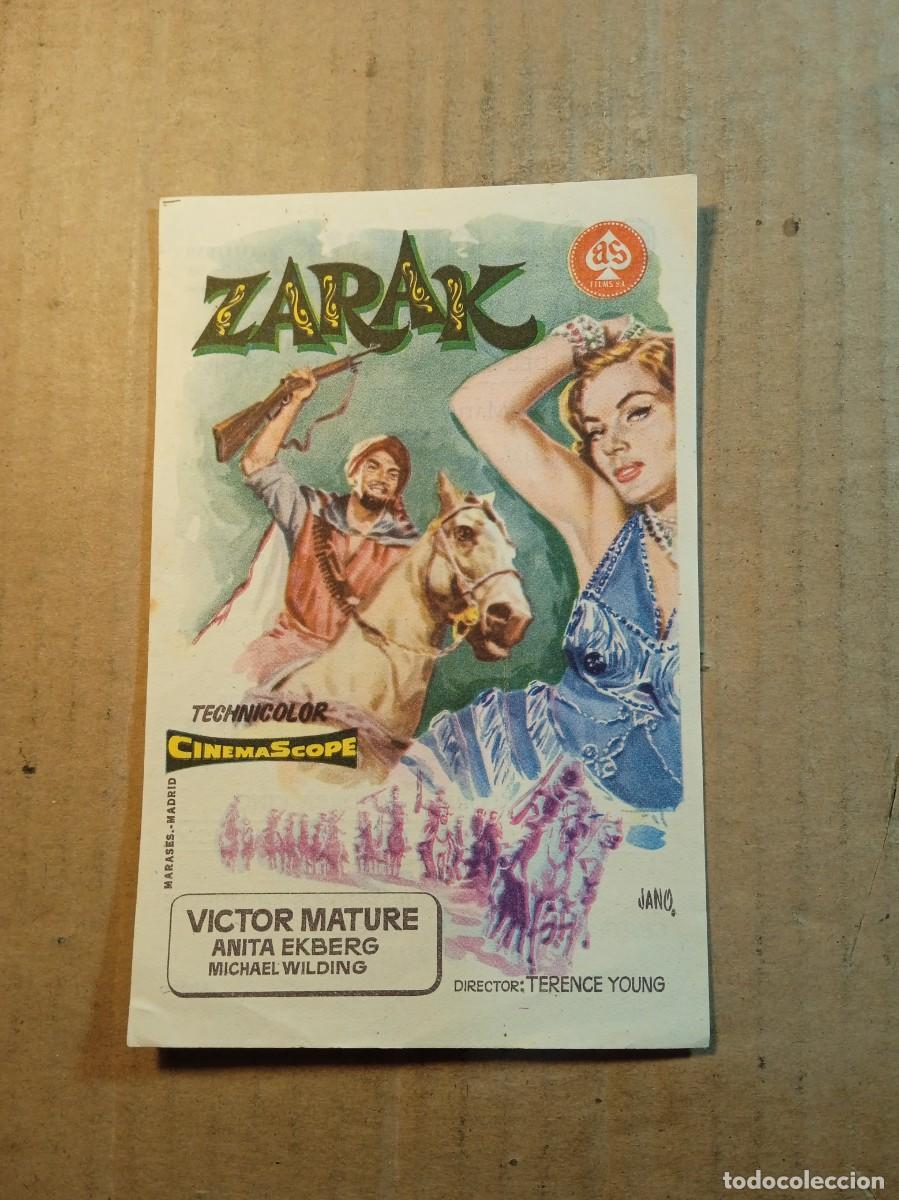Kino: FOLLETO DE MANO CON PUBLICIDAD ZARAK