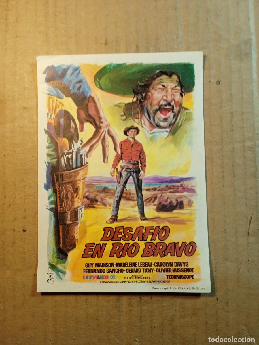Kino: FOLLETO DE MANO CON PUBLICIDAD DESAFIO EN RIO BRAVO
