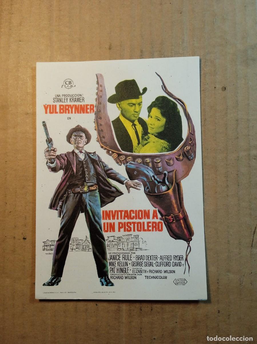 Cine: FOLLETO DE MANO CON PUBLICIDAD INVITACION A UN PISTOLERO