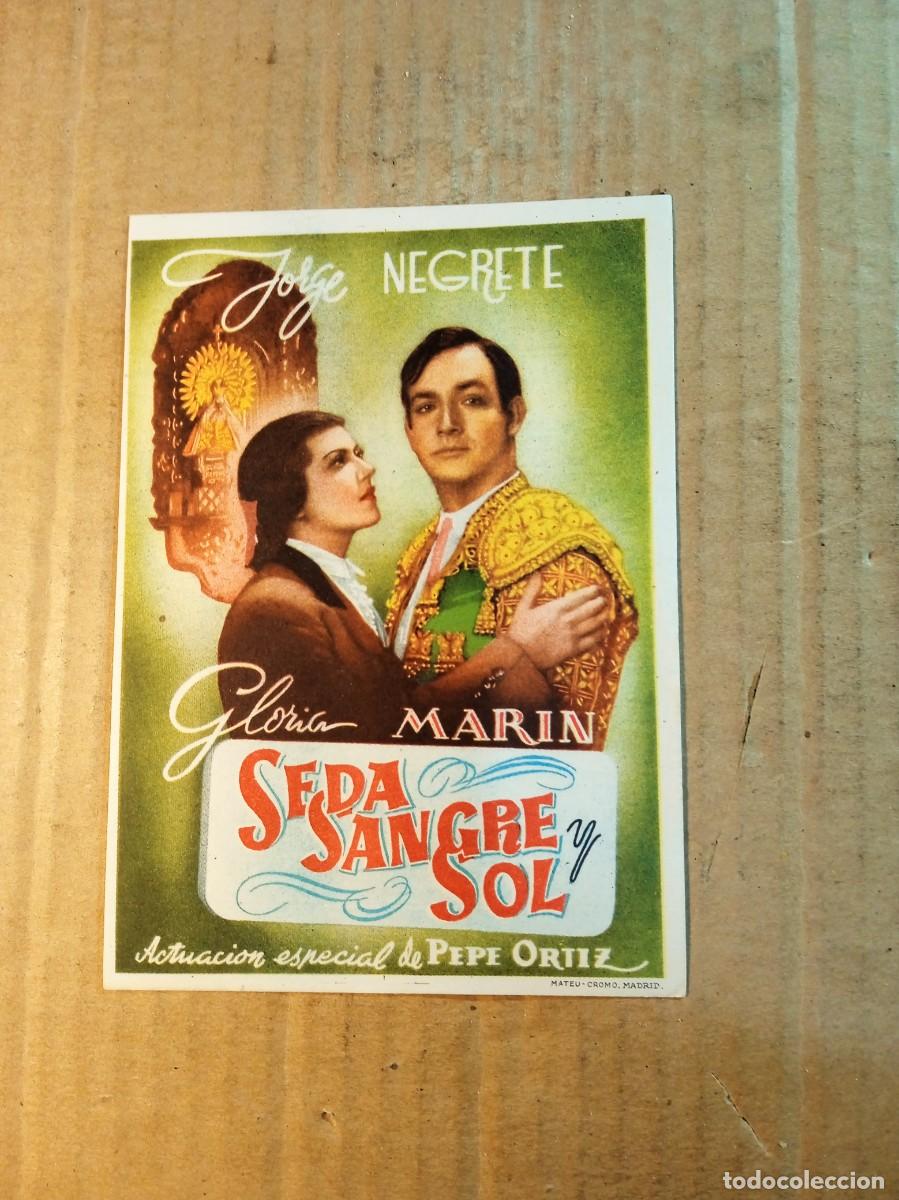 Cine: FOLLETO DE MANO CON PUBLICIDAD SEDA SANGRE Y SOL