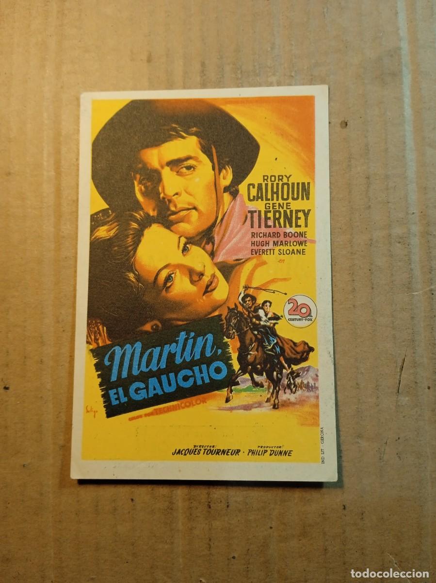 Kino: FOLLETO DE MANO CON PUBLICIDAD MARTIN EL GAUCHO