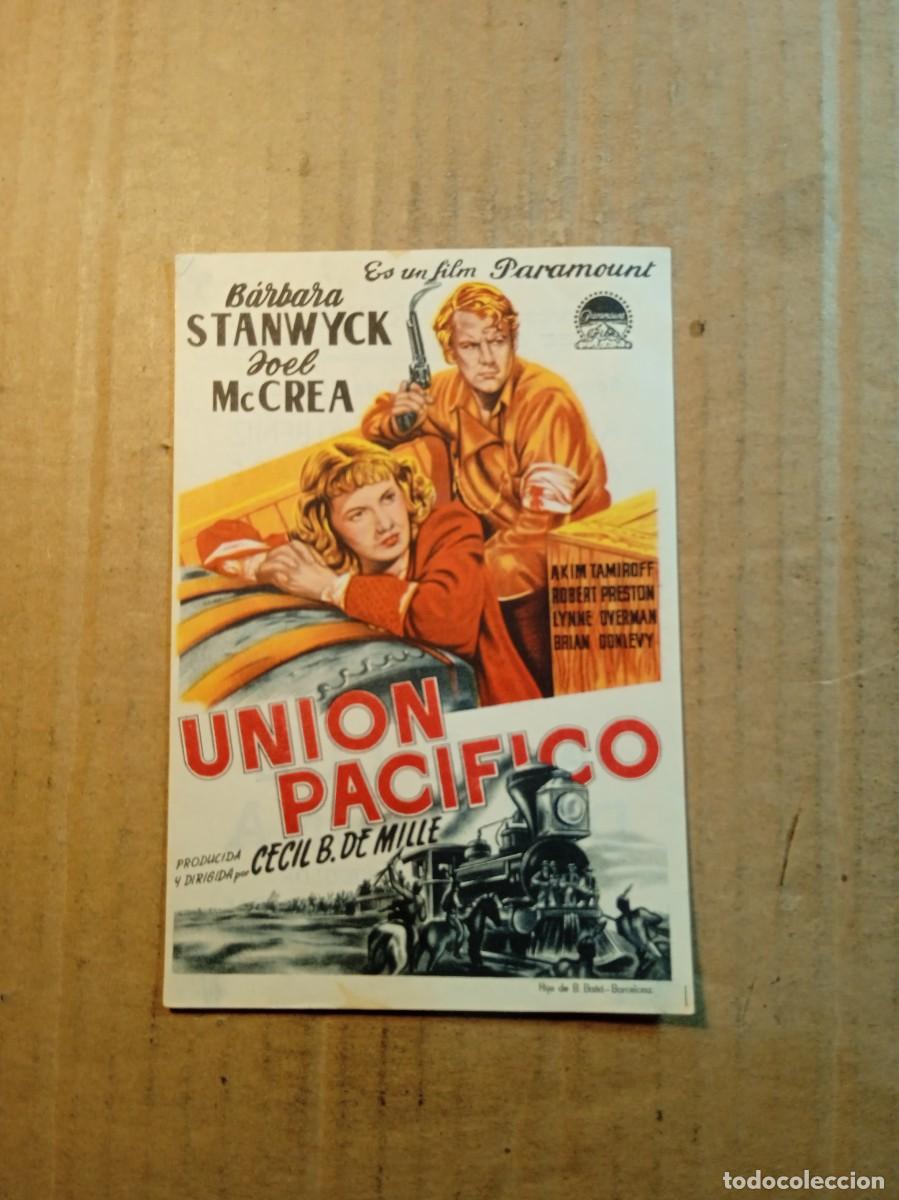 Kino: FOLLETO DE MANO CON PUBLICIDAD UNION PACIFICO