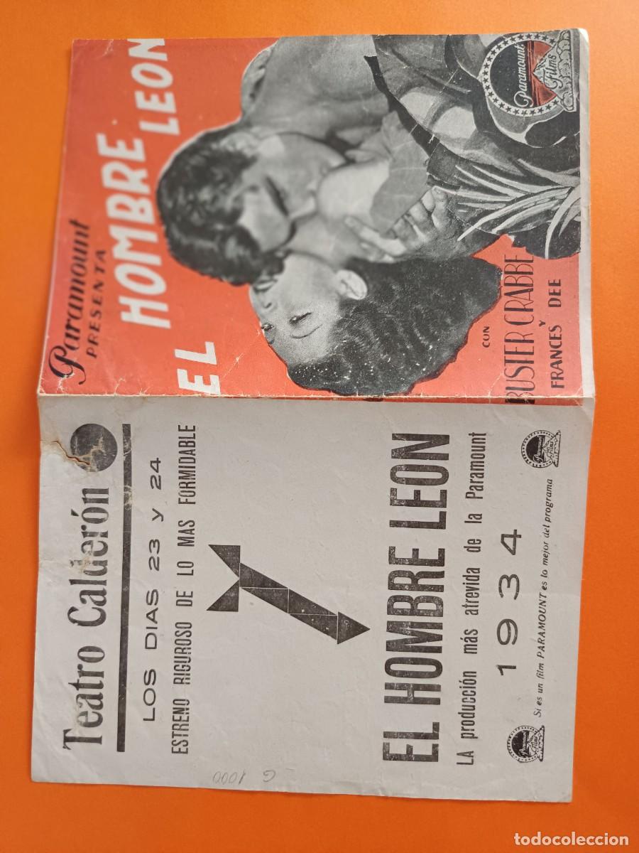 Cine: PROGRAMA DE CINE EL HOMBRE LEON BUSTER CRABBE - Foto 1