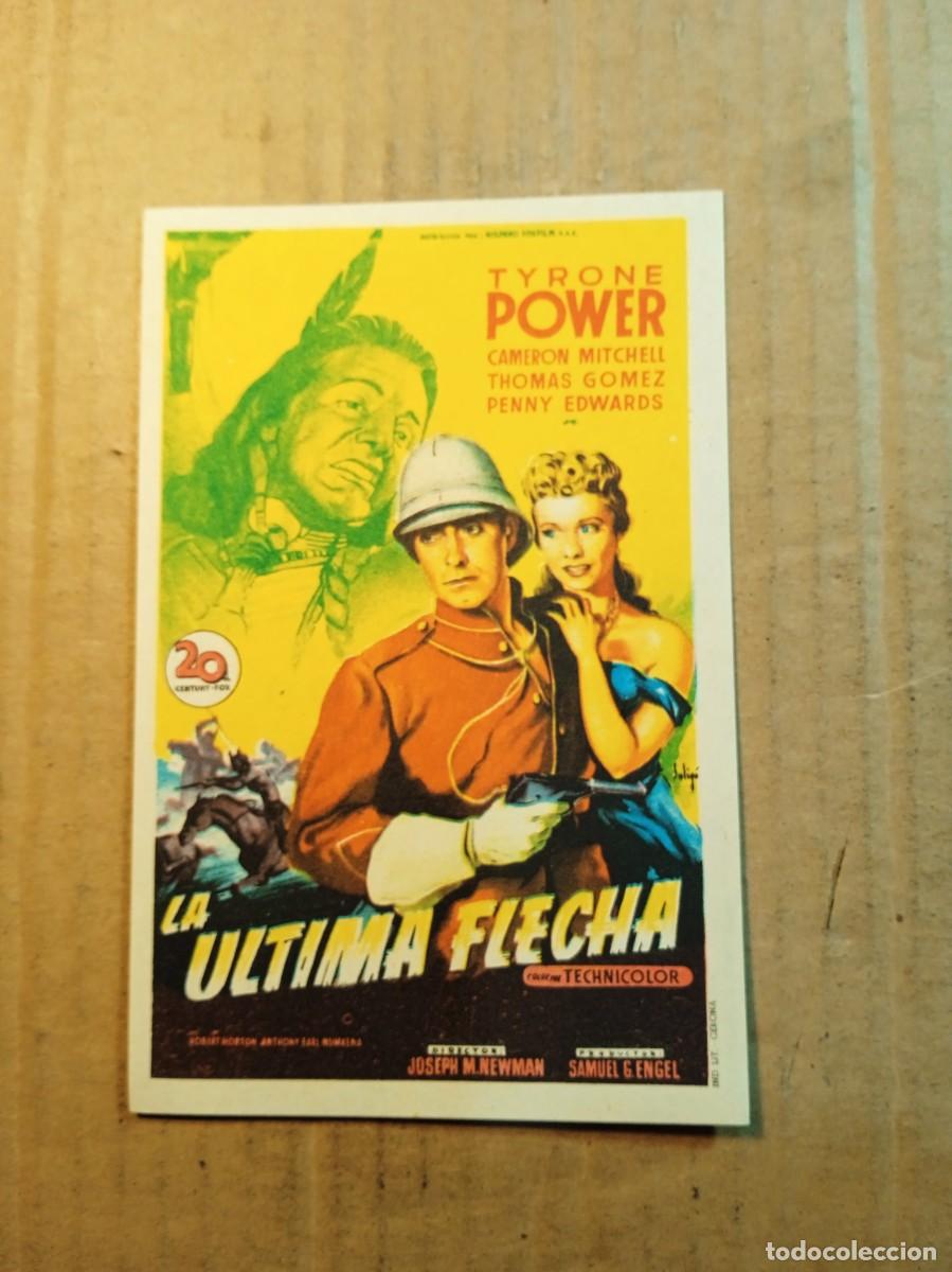  Foglietti di film di film antichi di cinema: FOLLETO DE MANO CON PUBLICIDAD LA ULTIMA FLECHA