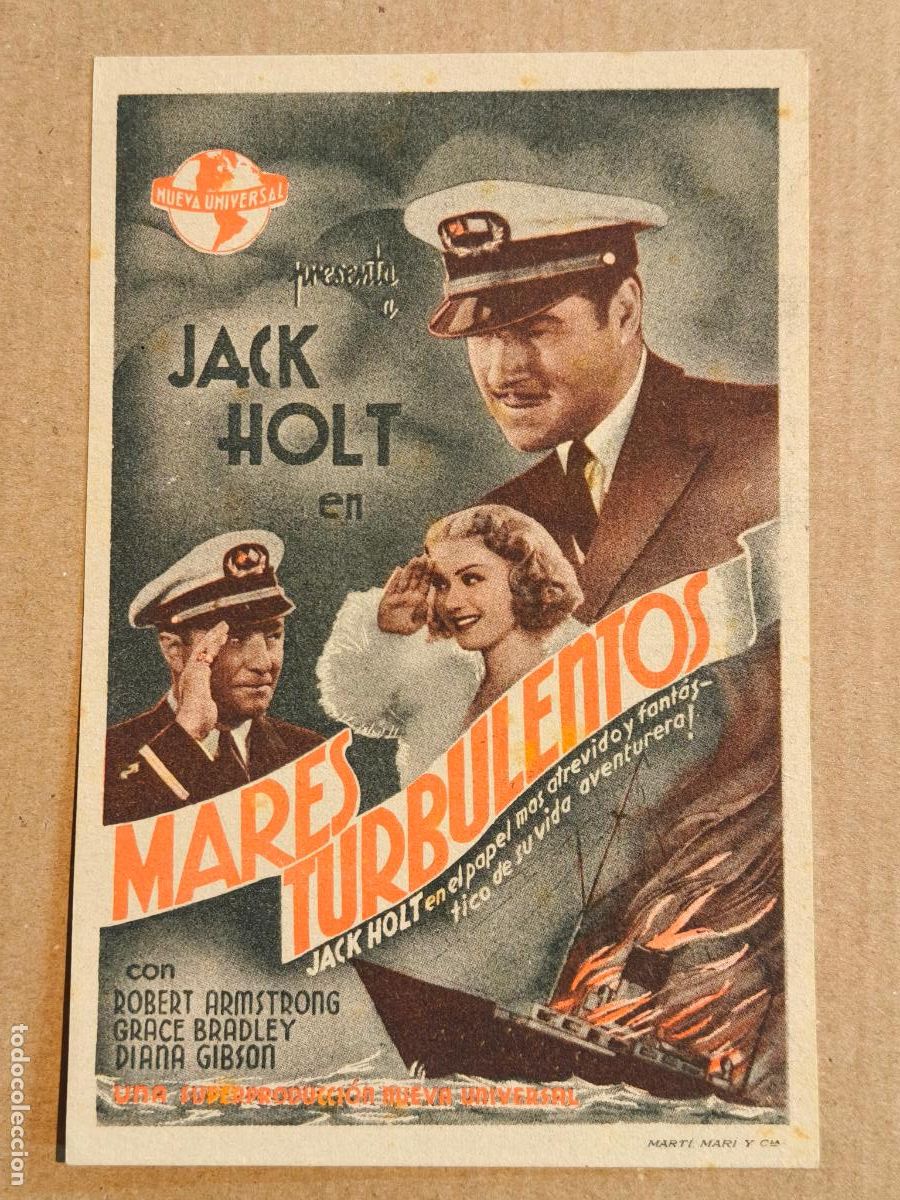 Cine: MARES TURBULENTOS PROGRAMA DE CINE 1939
