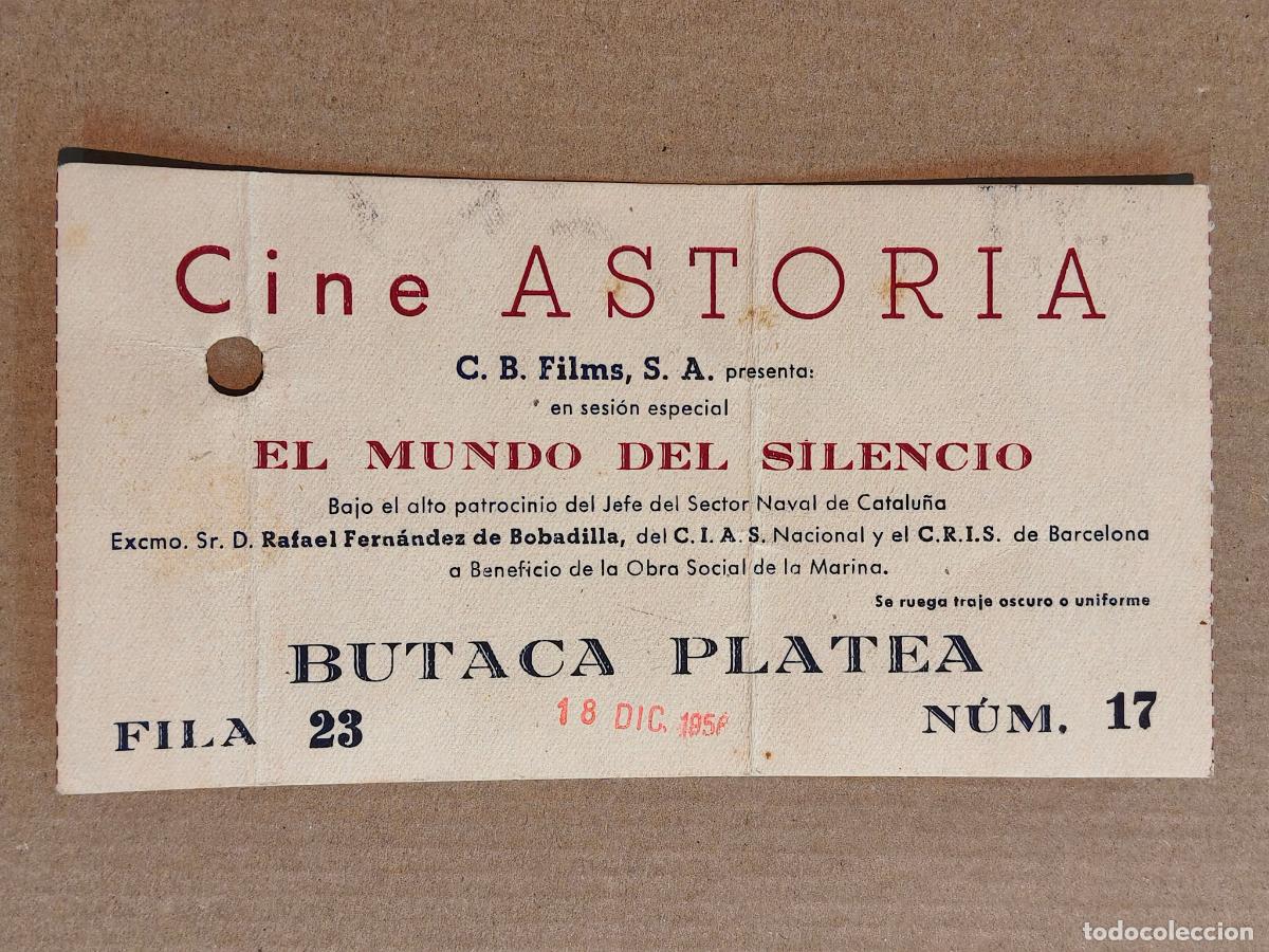 Folhetos de m&atilde;o de filmes antigos de cinema: EL MUNDO DEL SILENCIO J COSTEAU PROGRAMA DE CINE 1956