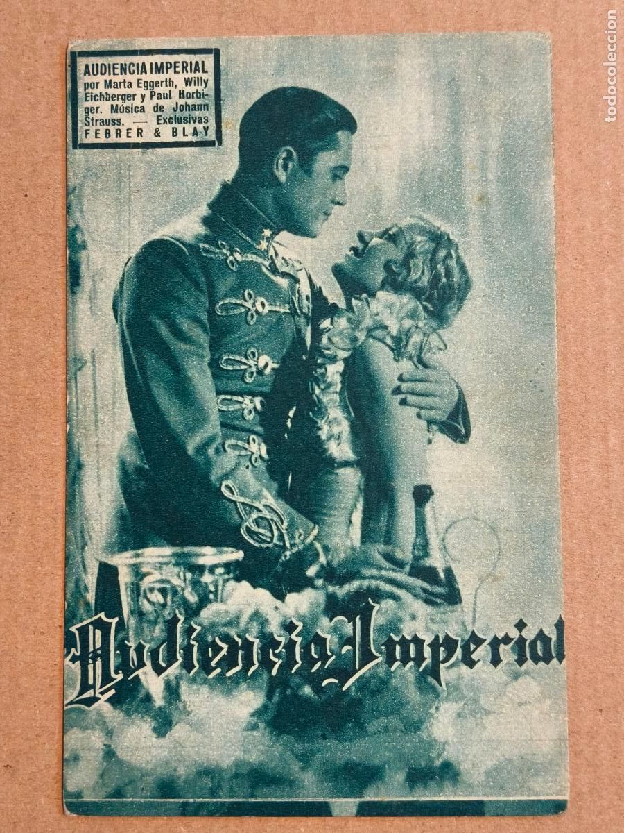Cine: AUDIENCIA IMPERIAL PROGRAMA DE CINE 1934