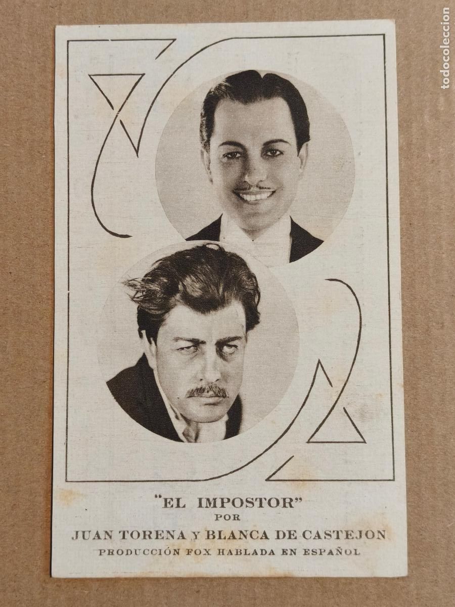 Cine: EL IMPOSTOR PROGRAMA DE CINE 1931