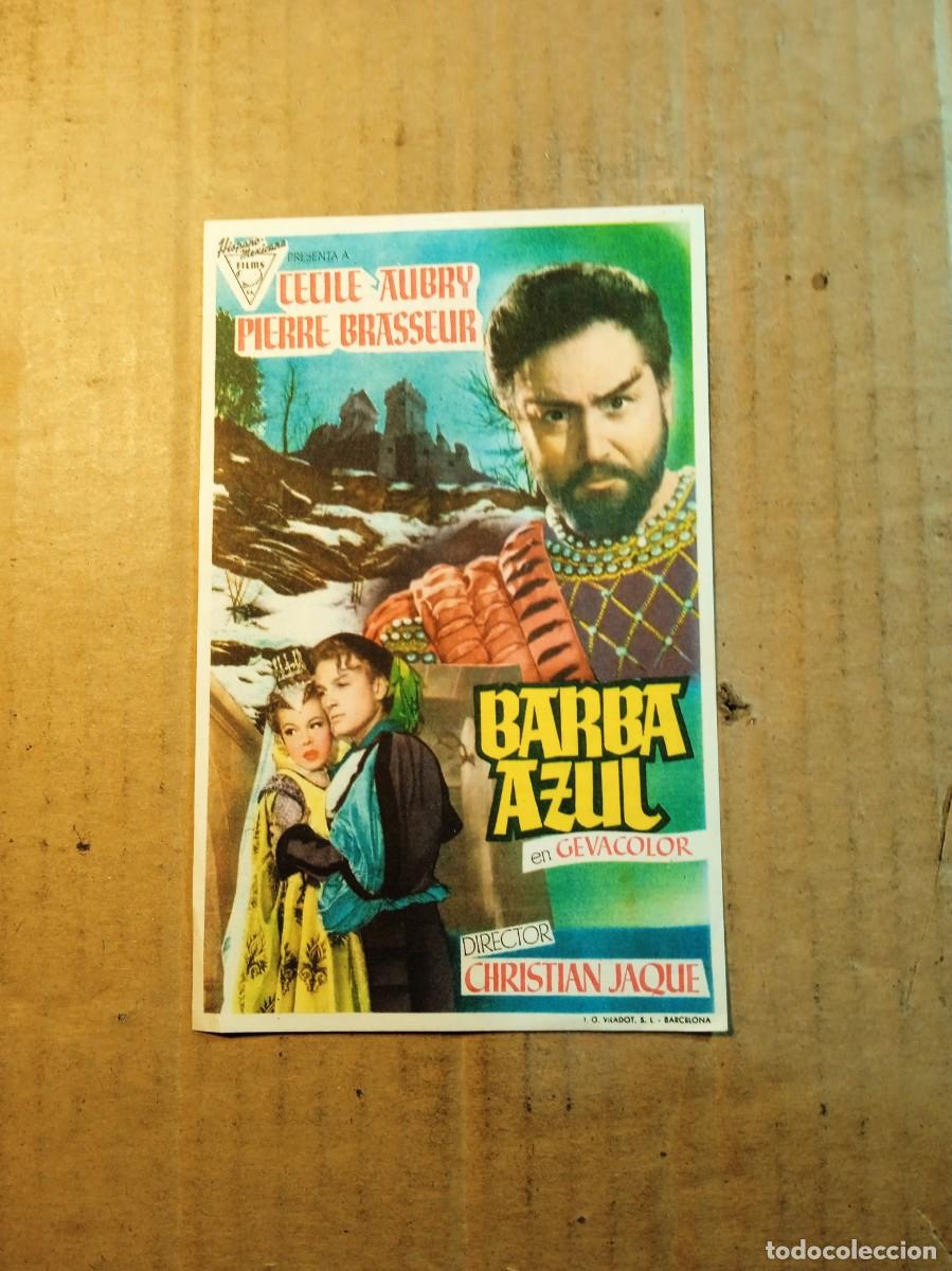 Cine: FOLLETO DE MANO CON PUBLICIDAD BARBA AZUL