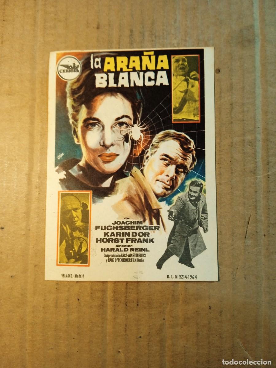 Cine: FOLLETO DE MANO CON PUBLICIDAD LA ARA&Ntilde;A BLANCA