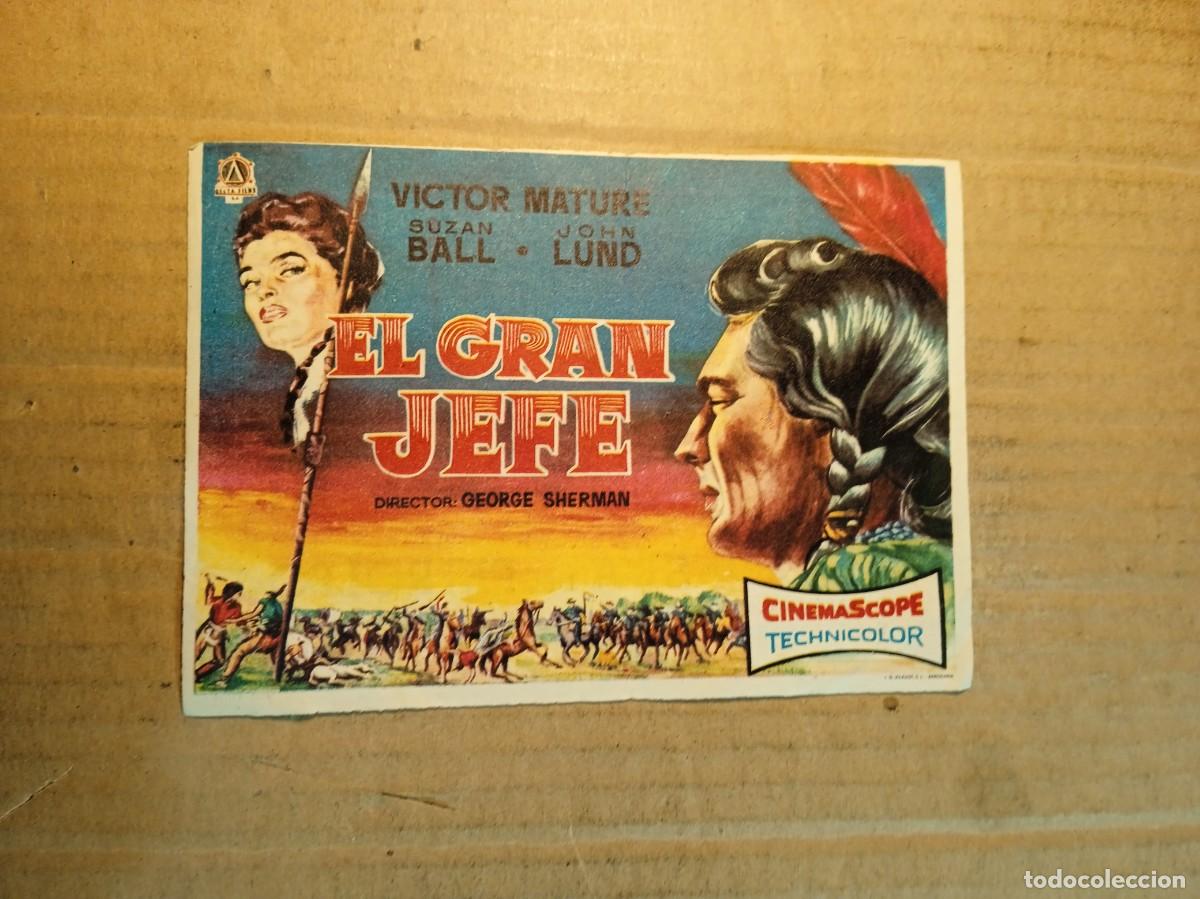 Kino: FOLLETO DE MANO CON PUBLICIDAD EL GRAN JEFE