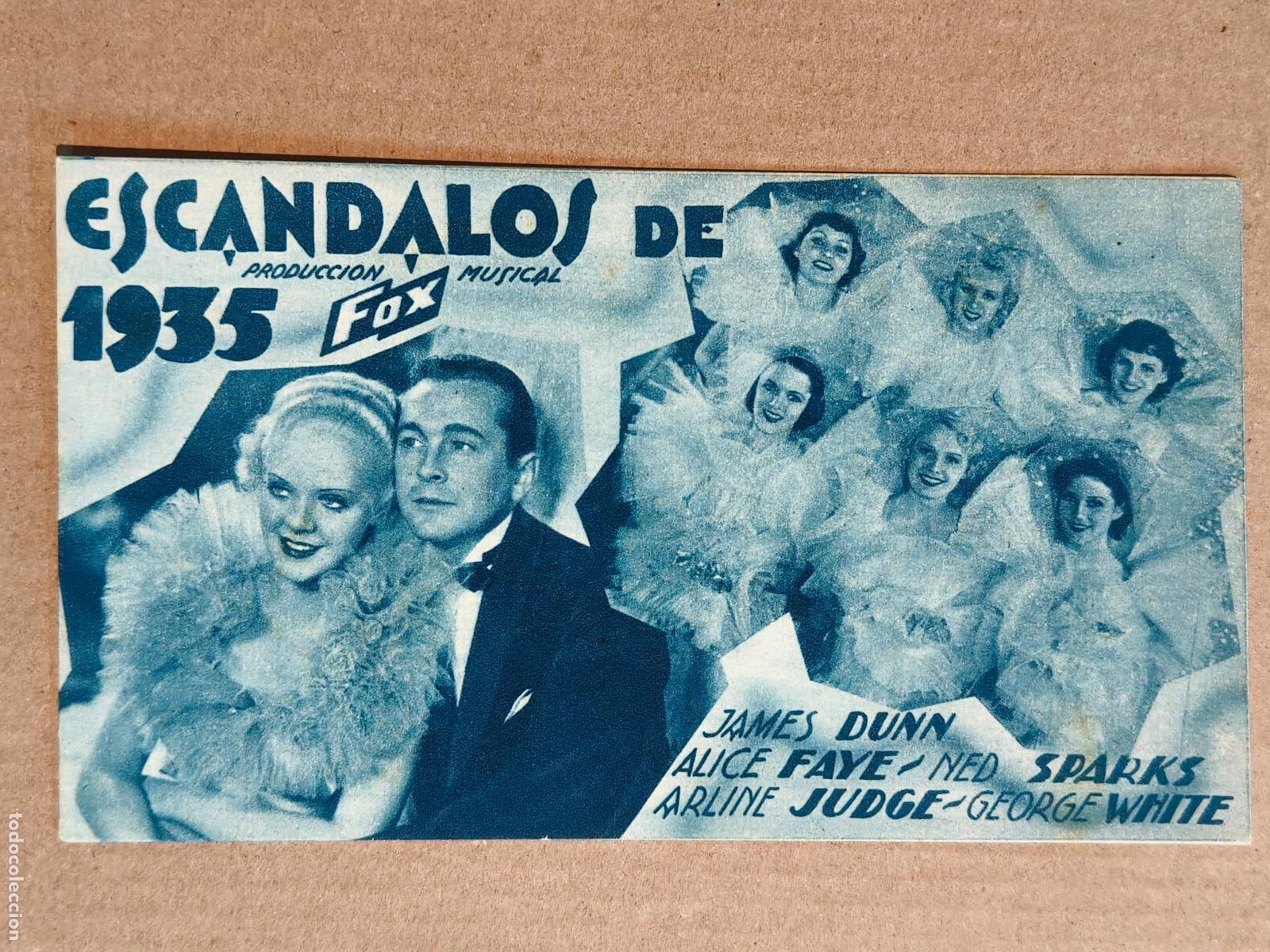 Cine: ESCANDALOS DE 1935 PROGRAMA DE CINE 1935