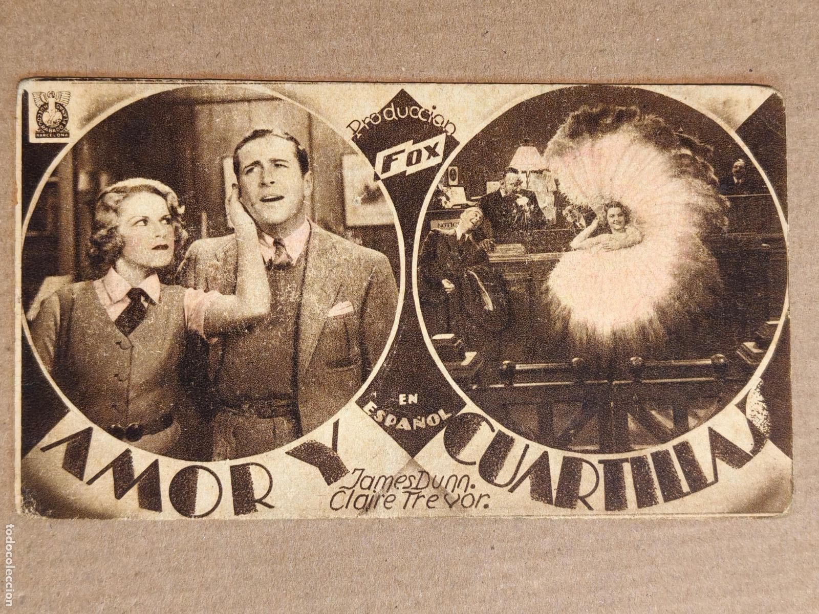 Cine: AMOR Y CUARTILLAS PROGRAMA DE CINE 1935