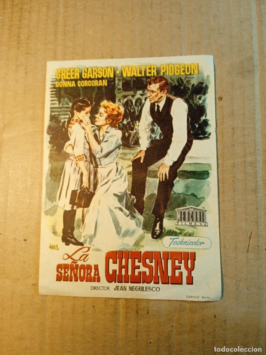Cine: FOLLETO DE MANO CON PUBLICIDAD LA SE&Ntilde;ORA CHESNEY