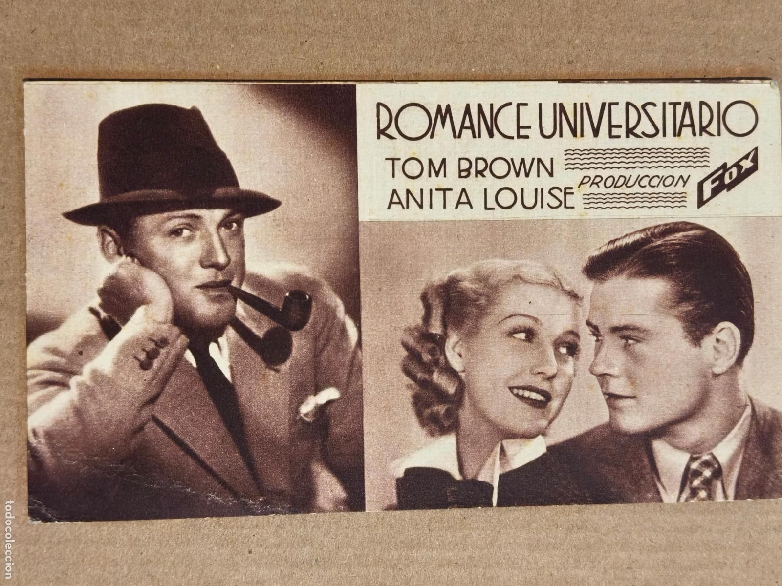 Cine: ROMANCE UNIVERSITARIO PROGRAMA DE CINE 1938 - Foto 1