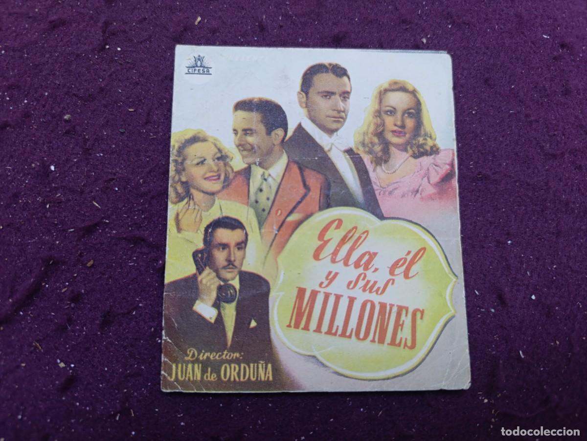 Flyers Publicitaires de Films Anciens: Folleto de Mano de Cine, Ella, &Eacute;l y sus Millones