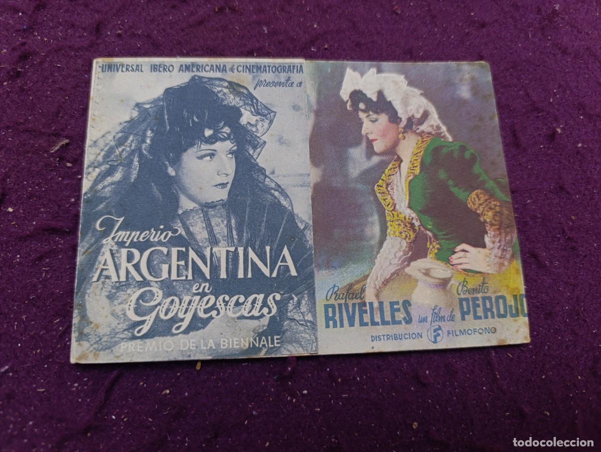 Cine: Folleto de Mano de Cine, Goyescas