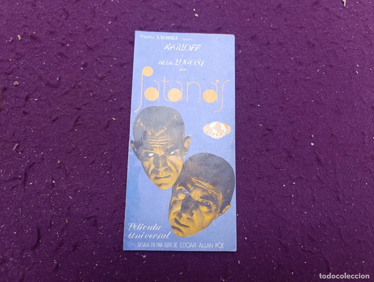 Cine: Folleto de Mano de Cine, Satan&aacute;s, Karloff
