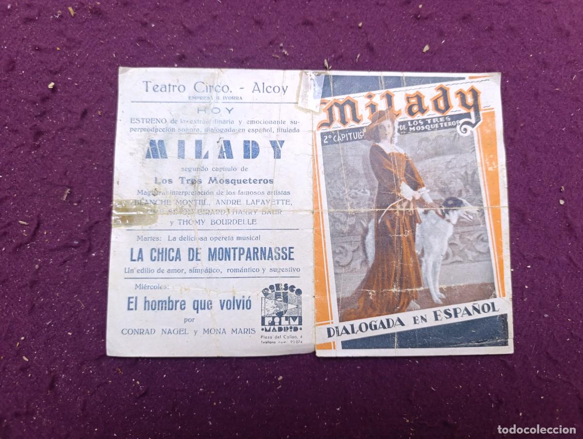Folhetos de m&atilde;o de filmes antigos de cinema: Folleto de Mano de Cine, Milady