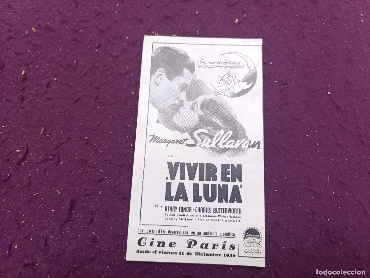 Cinema: Folleto de Mano de Cine, Vivir en la Luna