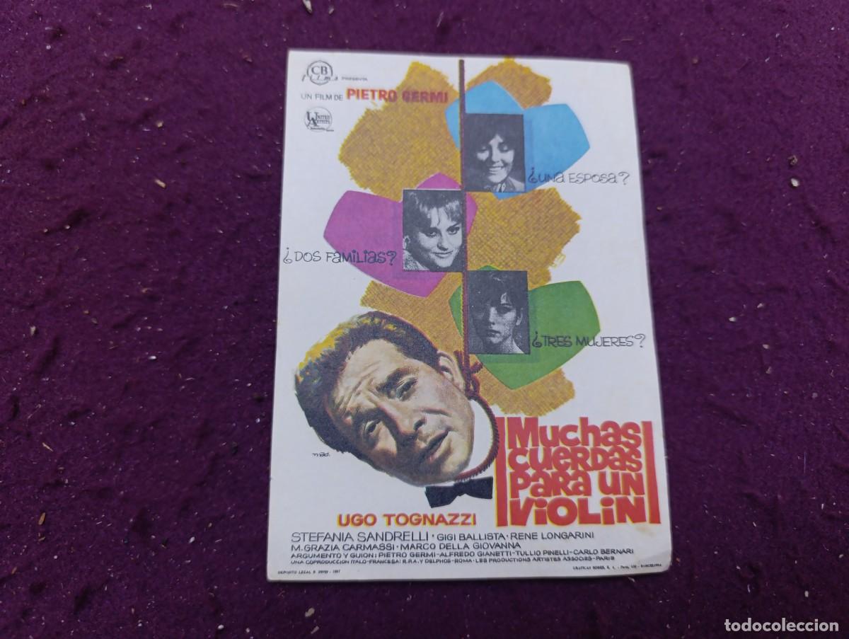 Folhetos de m&atilde;o de filmes antigos de cinema: Folleto de Mano de Cine, Muchas Cuerdas para un Viol&iacute;n