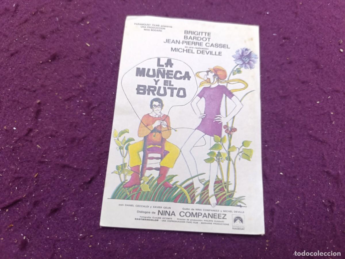 Cine: Folleto de Mano de Cine, La Mu&ntilde;eca y el Bruto
