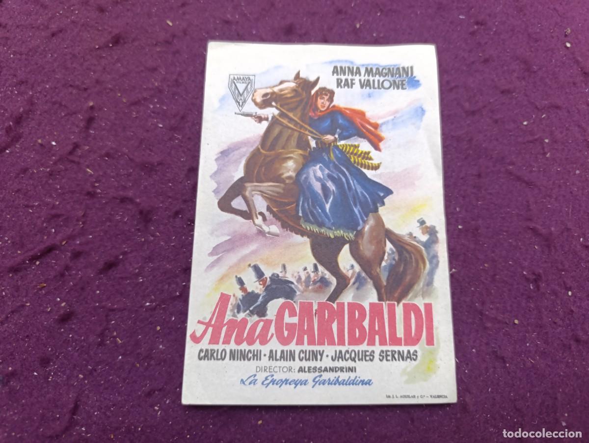 Cine: Folleto de Mano de Cine, Ana Garibaldi