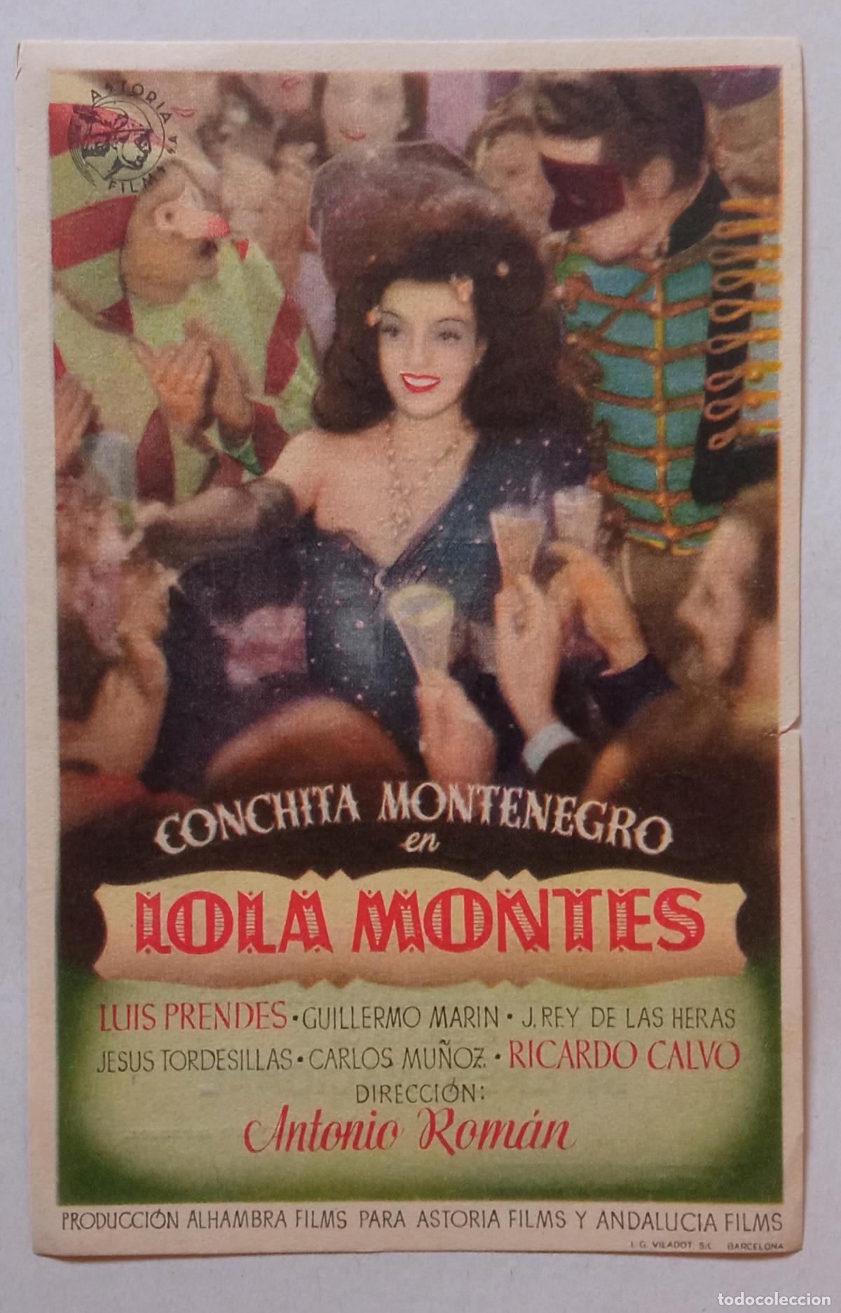 Cine: PROGRAMA DE CINE. CONCHITA MONTENEGRO. LOLA MONTES. CINE CUY&Aacute;S. LAS PALMAS