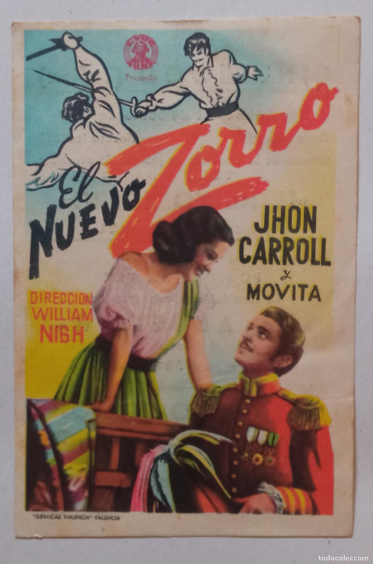 Cine: PROGRAMA DE CINE. JHON CARROLL. EL NUEVO ZORRO. CINE WOOD. LAS PALMAS