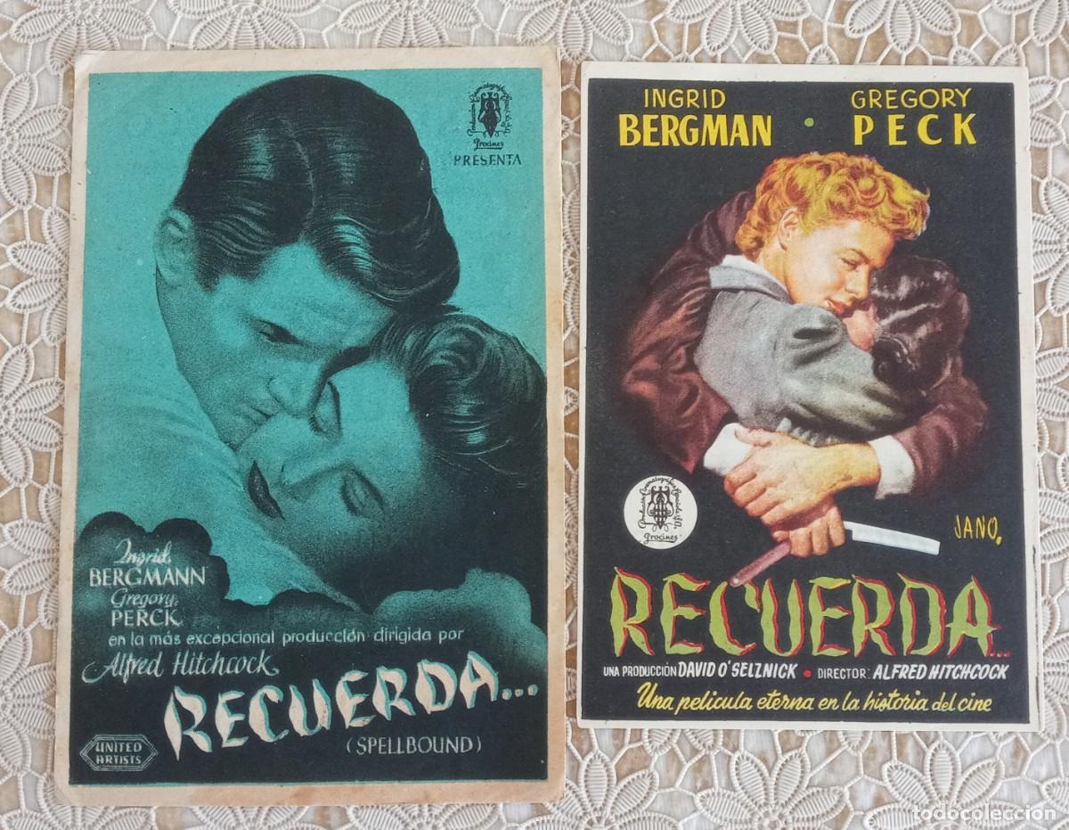 Cine: &rdquo; programas de mano de cine pel&iacute;cula Recuerda con menci&oacute;n a Salvador Dal&iacute; , &uacute;nicas que lo mencionan