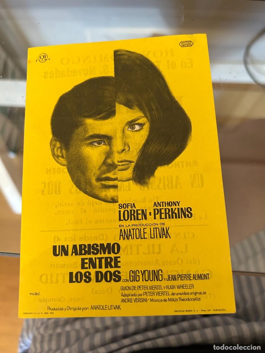 Cine: UN ABISMO ENTRE LOS DOS TEATRO CIRCO CON PUBLICIDAD BUEN ESTADO 149