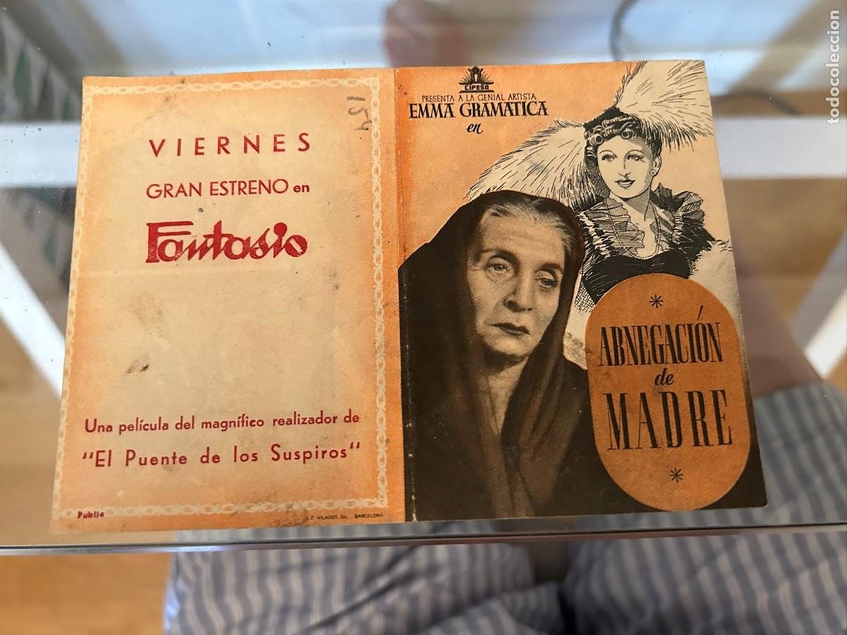 Cine: ABNEGACION DE MADRE CINE FANTASIO CON PUBLICIDAD BUEN ESTADO 154