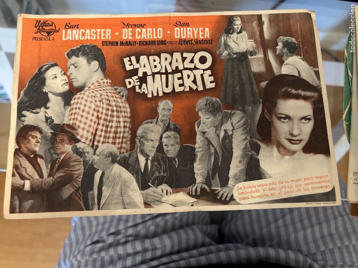 Cine: EL ABRAZO DE LA MUERTE CINE DORADO ZARAGOZA CON PUBLICIDAD BUEN ESTADO 157