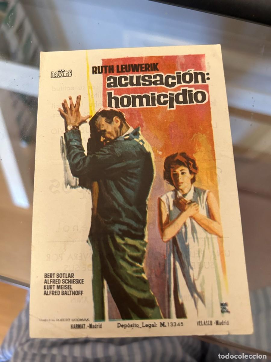 Cine: ACUSACION: ASESINATO TEATRO CAMPOS CON PUBLICIDAD BUEN ESTADO 173