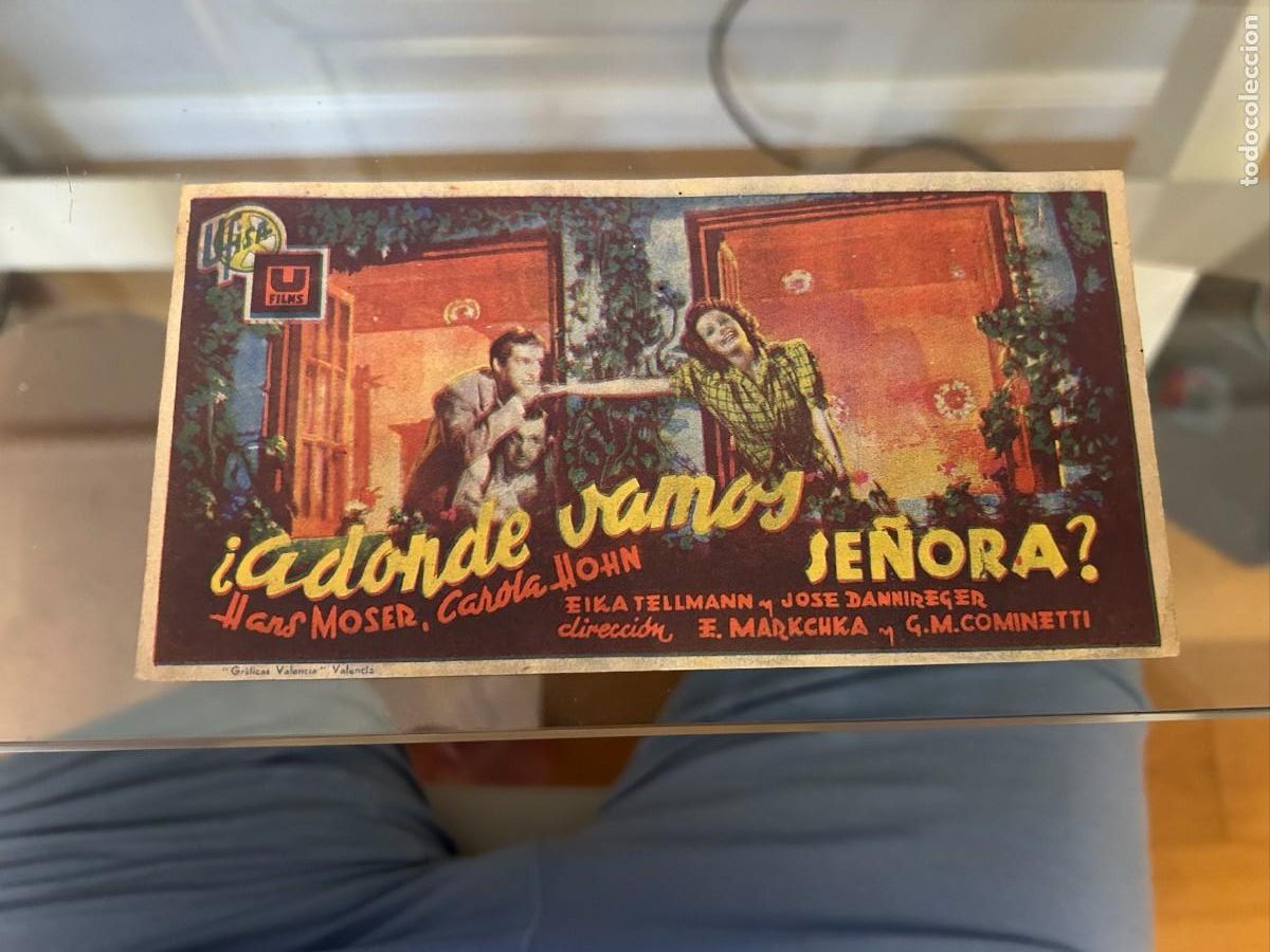 Cine: &iquest; adonde vamos se&ntilde;ora ? sin publicidad buen estado 195