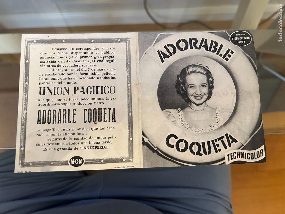 Cine: adorable coqueta cine imperial barcelona doble con publicidad buen estado 196