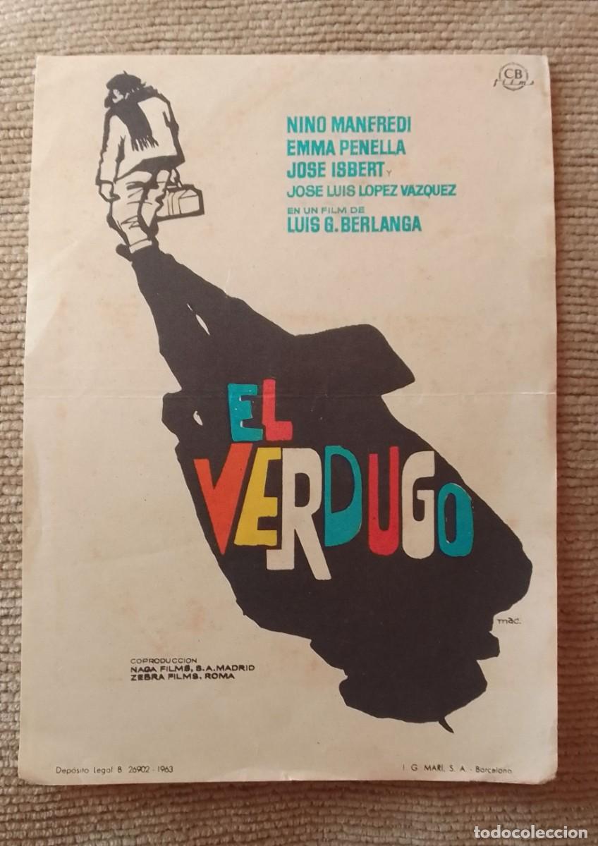 Cine: PROGRAMA DE CINE. EL VERDUGO. BERLANGA. DE MANO.