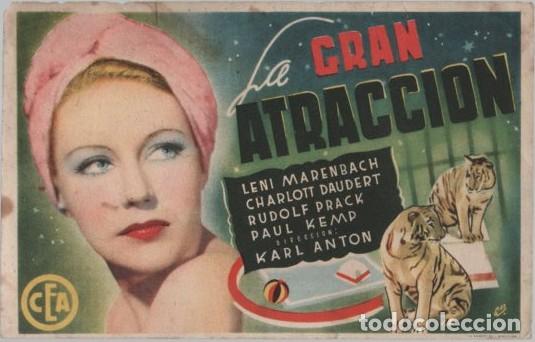Cine: PROGRAMA DE CINE: LA GRAN ATRACCION PC-11662 - Foto 1