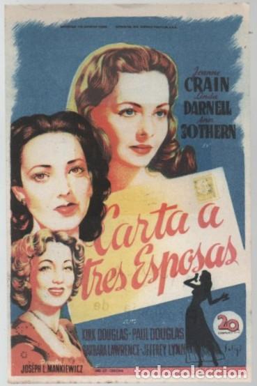 Cine: PROGRAMA DE CINE: CARTA A TRES ESPOSAS PC-11665 - Foto 1