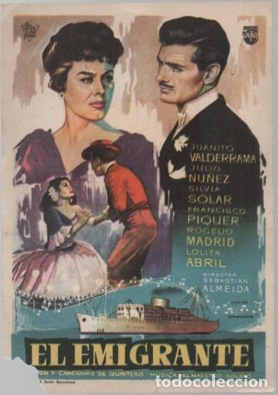 Cine: PROGRAMA DE CINE: EL EMIGRANTE PC-11692