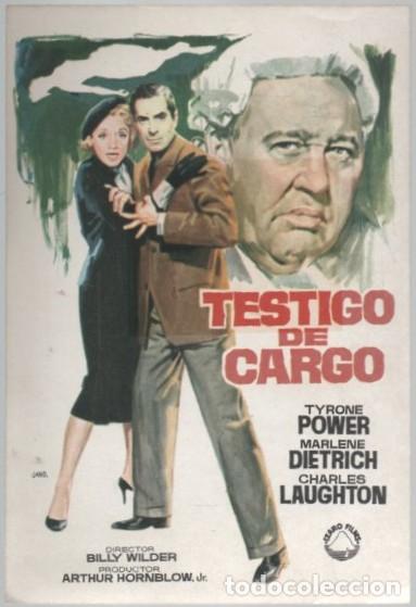 Cine: PROGRAMA DE CINE: TESTIGO DE CARGO PC-11693