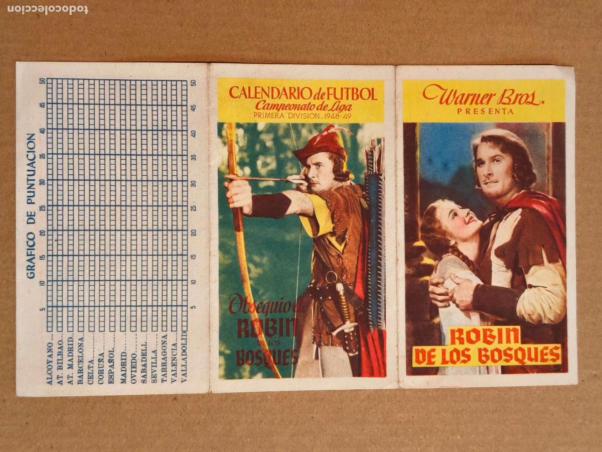 Cine: ROBIN DE LOS BOSQUES CAMPEONATO DE FUTBOL PROGRAMA DE CINE 1949