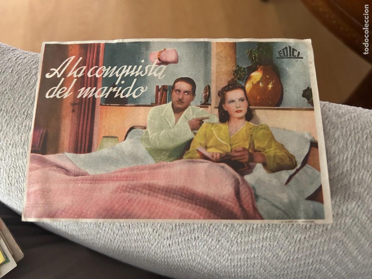 Cine: A LA CONQUISTA DEL MARIDO CINE ALHAMBRA ZARAGOZA CON PUBLICIDAD BUEN ESTADO 271