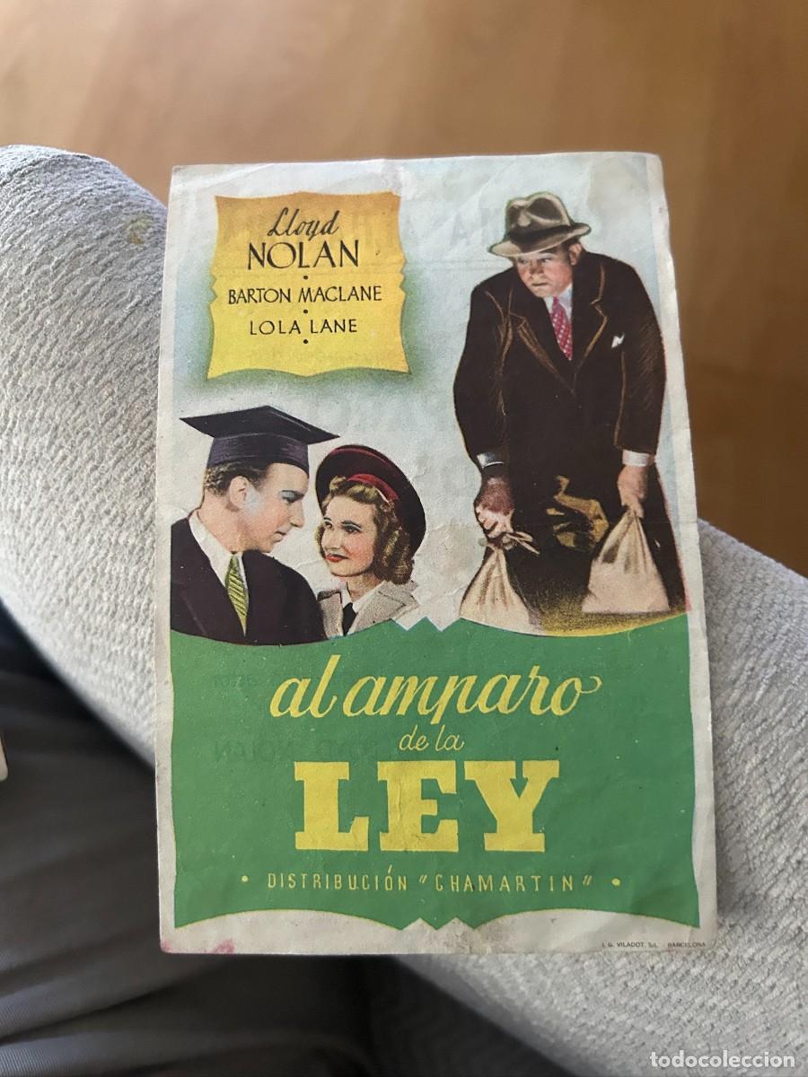 Cine: AL AMPARO DE LA LEY CINEMA ALHAMBRA ZARAGOZA CON PUBLICIDAD BUEN ESTADO 286