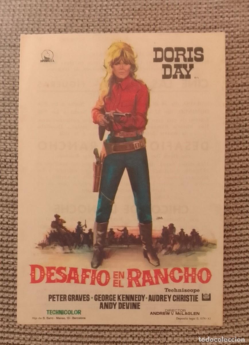 Cine: PROGRAMA DE CINE. DESAFIO EN EL RANCHO. DORIS DAY. CINE LAS VEGAS. FIGUERAS. DE MANO.