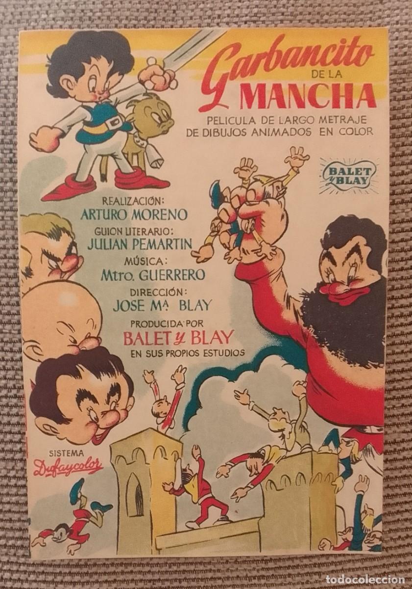 Cine: PROGRAMA DE CINE. GARBANCITO DE LA MANCHA. DE MANO. - Foto 1