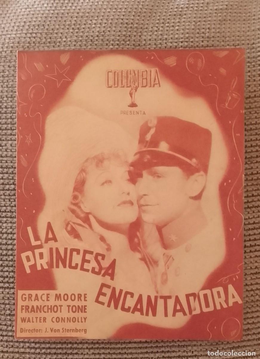 Cine: PROGRAMA DE CINE. LA PRINCESA ENCANTADORA. COLUMBIA. TEATRE CINEMA EL JARDI. DE MANO.