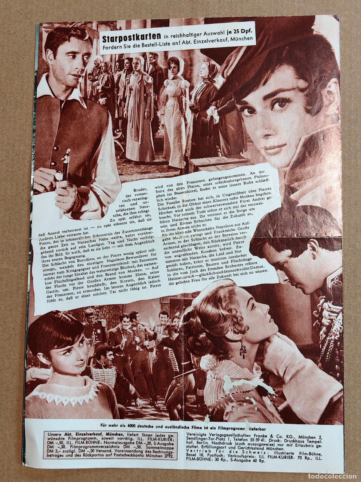 Cine: AUDREY HEPBURN GUERRA Y PAZ PROGRAMA DE CINE ALEMAN - Foto 3