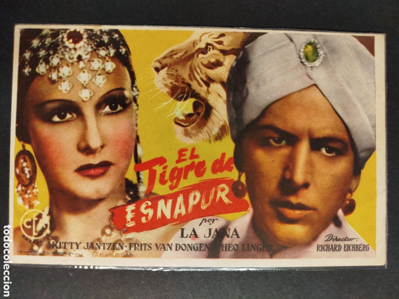 Cine: EL TIGRE DE ESNAPUR S/PUBLICIDAD